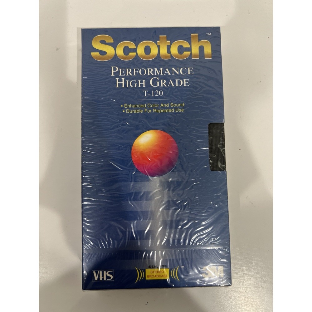 Scotch Performance High Grade T-120‎ VHS Tape (New & Sealed)